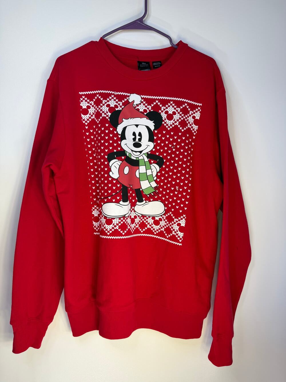 Disney Mickey Mouse Light Up Christmas Sweatshirt Women's Medium